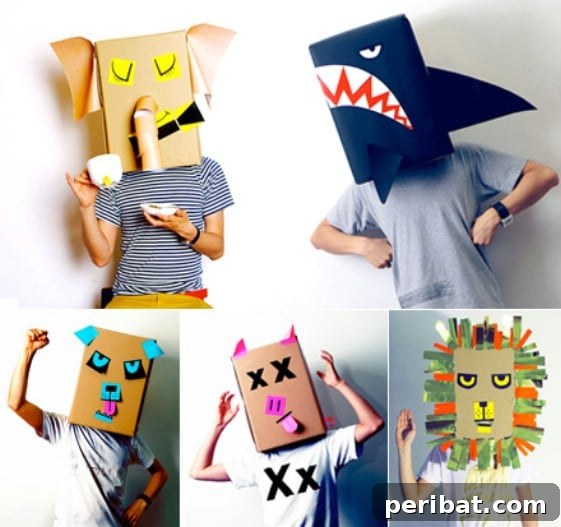 Upcycled Cardboard Box Mask