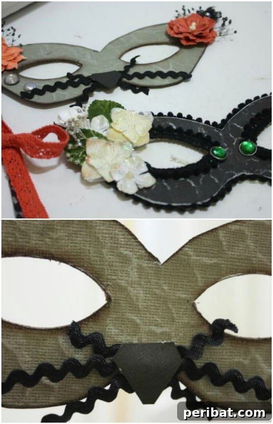 White Flower DIY Halloween Mask