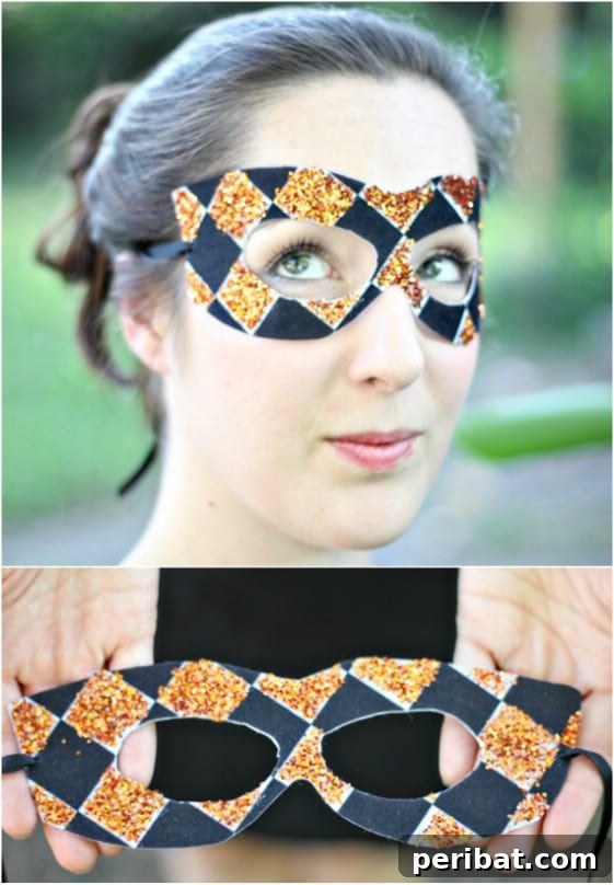 Easy DIY Black And Gold Mask