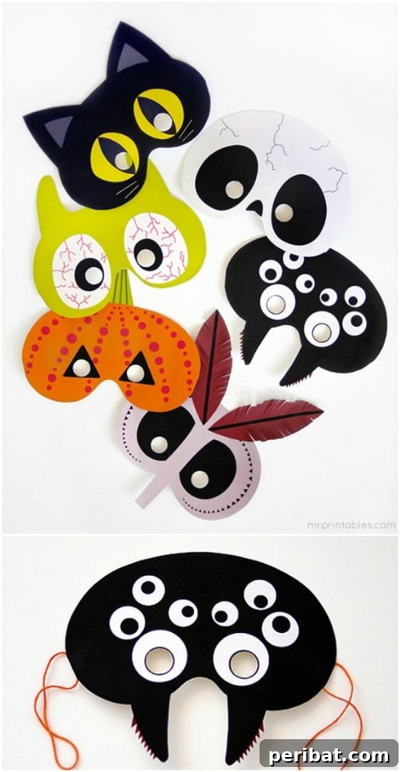 Creatures Of The Night Printable Masks