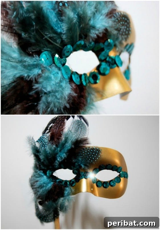 DIY Feathered Masquerade Mask