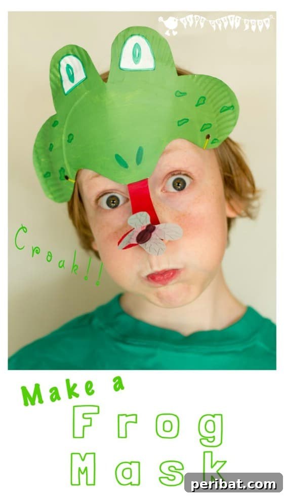 Cute DIY Kid’s Frog Mask