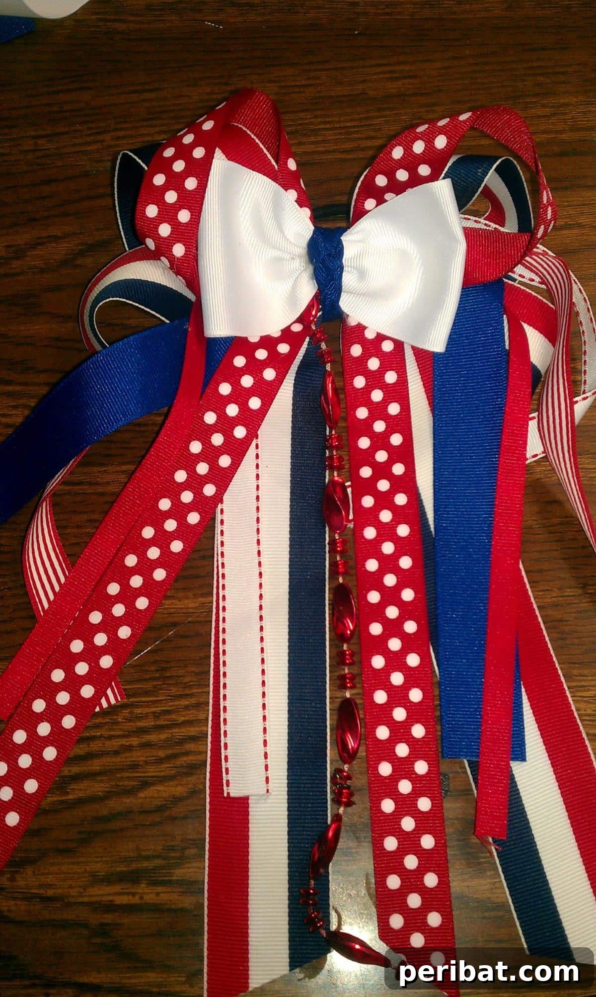 Energetic Cheerleader Bows with long, flowing ribbons, often in team colors, for a striking and spirited look.