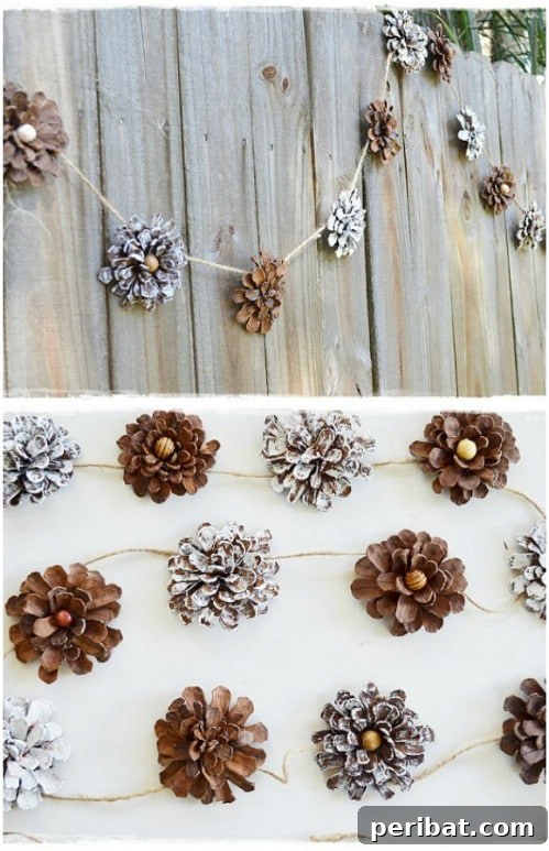 Pinecone Flower Garland