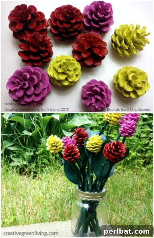 DIY Pinecone Roses
