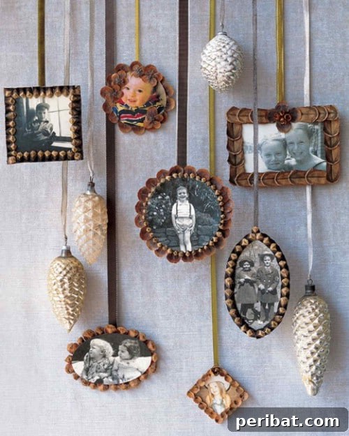 Easy Pinecone Scale Picture Frames