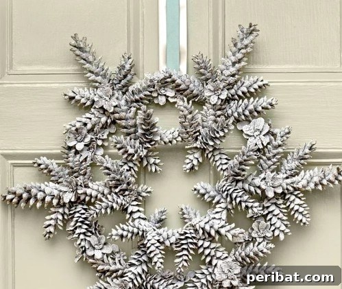 DIY Snowy Pinecone Wreath
