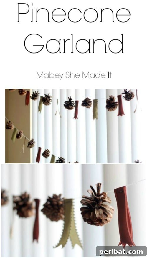 Easy DIY Pinecone Garland