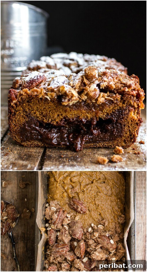 Molten Chocolate Pumpkin Streusel Bread