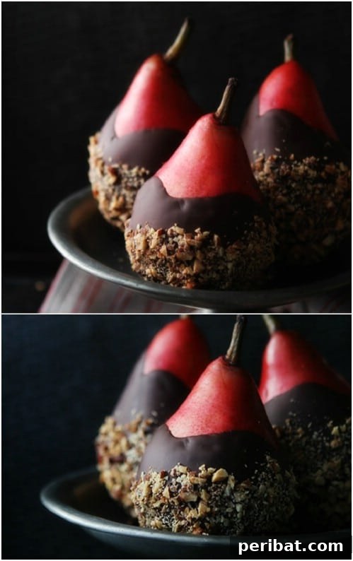 Chocolate Dipped Pears