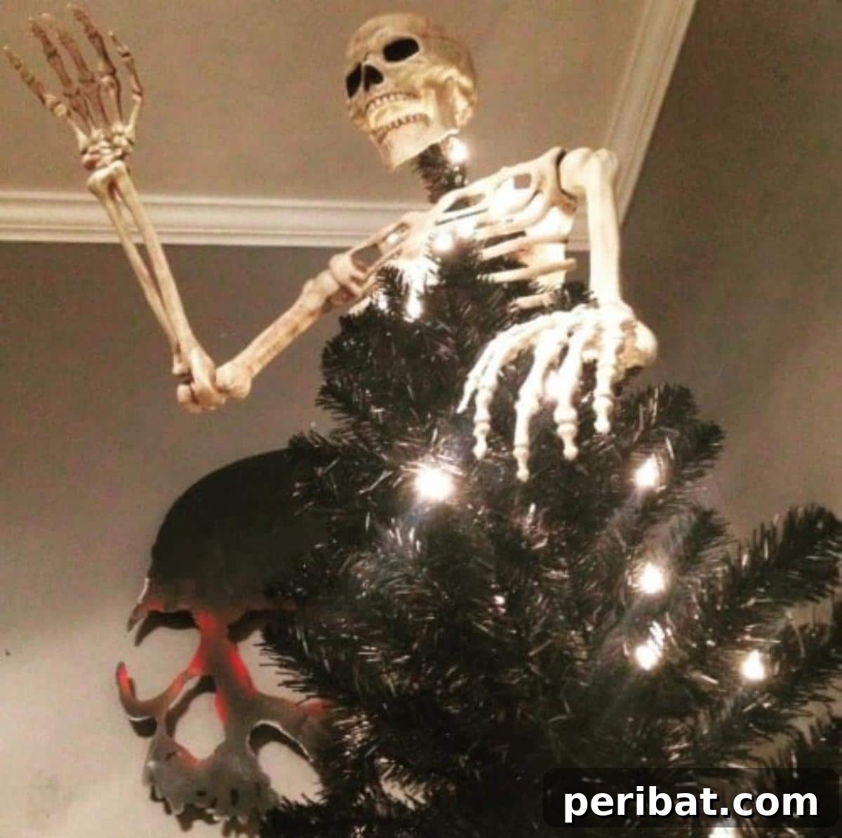 15 Creative Ways to Decorate a Halloween Tree 11 Spooky Skeleton Tree