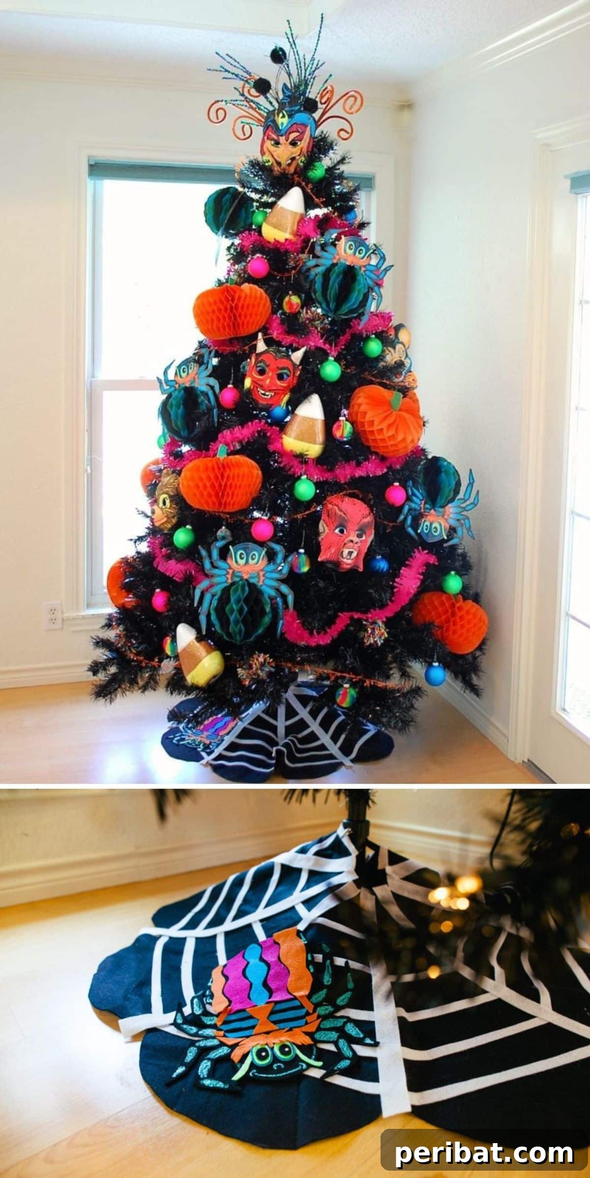 15 Creative Ways to Decorate a Halloween Tree 15 Spider Web Tree Skirt