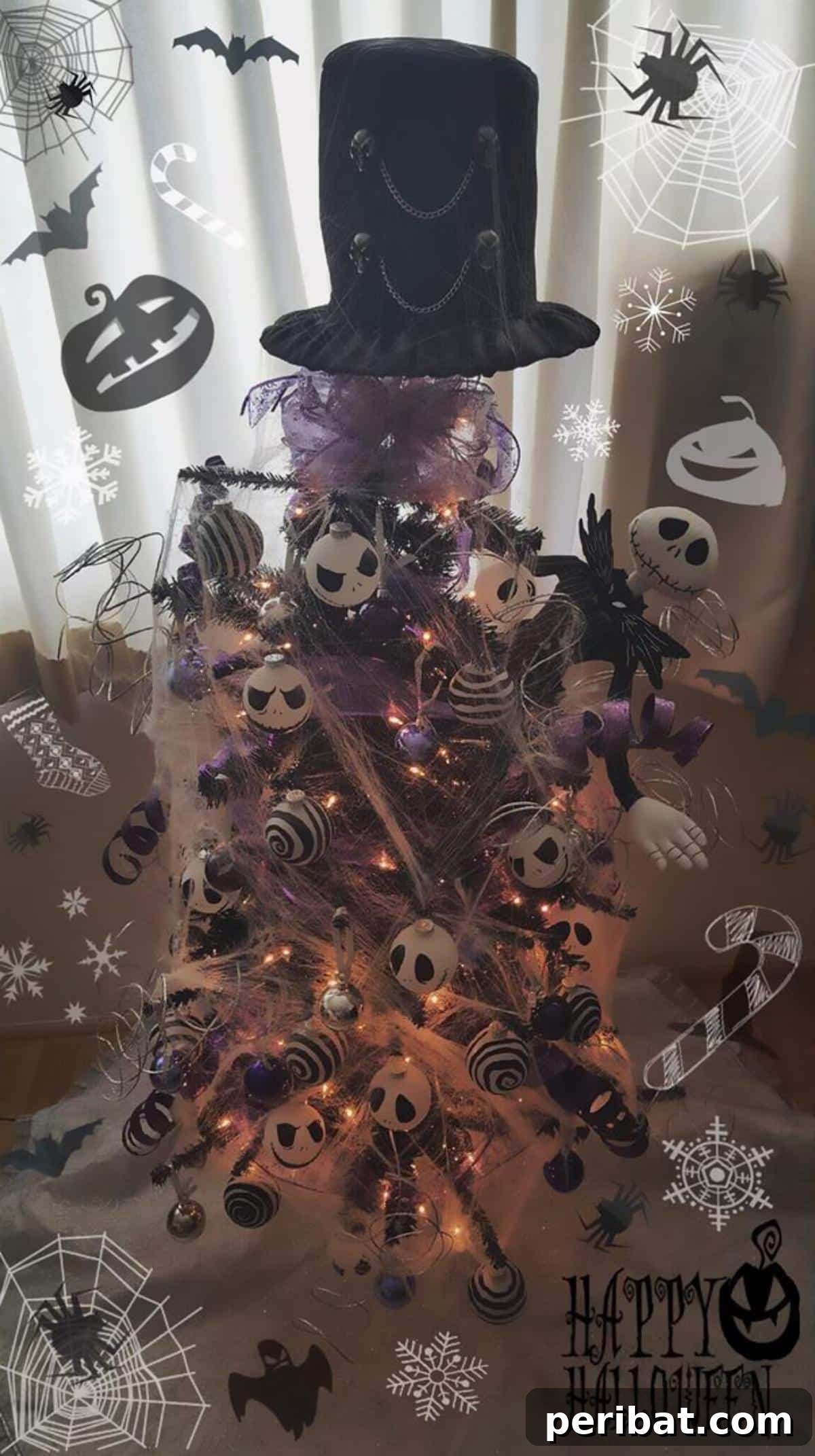 15 Creative Ways to Decorate a Halloween Tree 7 Jack Skellington Halloween Tree