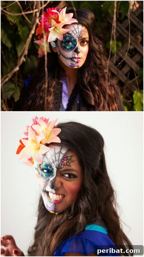 Easy DIY Sugar Skull Halloween Makeup Tutorial