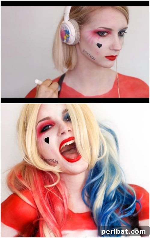 Harley Quinn Suicide Squad Halloween Makeup Tutorial