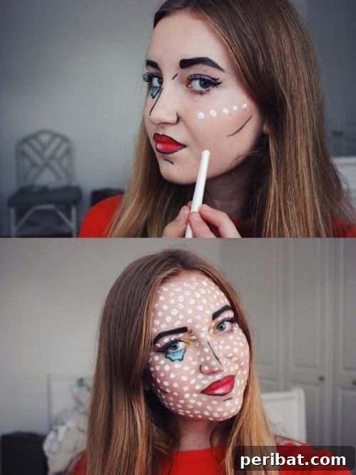 Pop Art Comic Book Halloween Makeup Tutorial