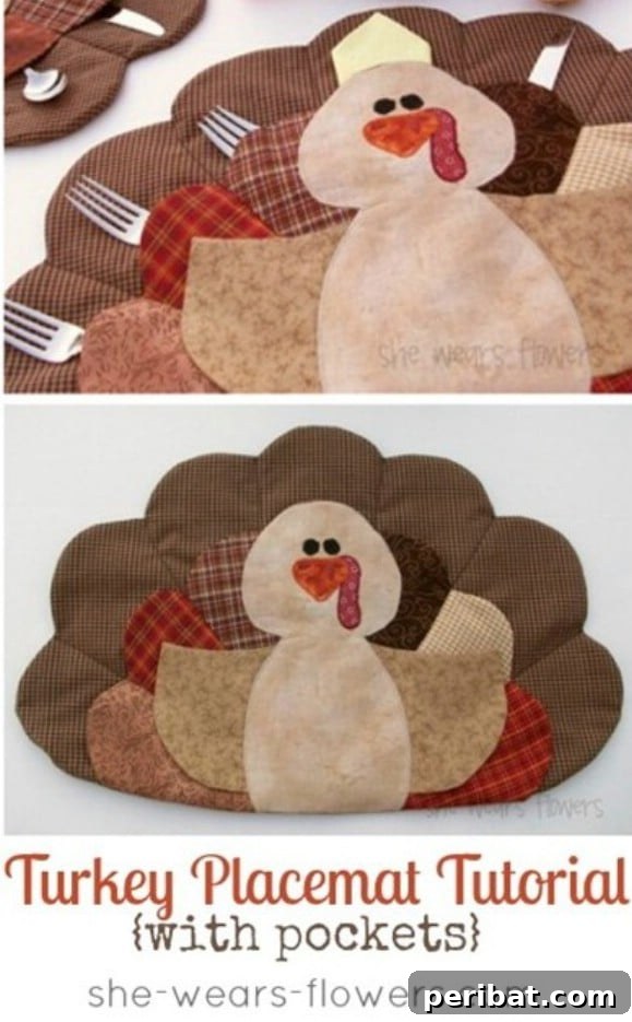 Cute Turkey Placemats With Pockets