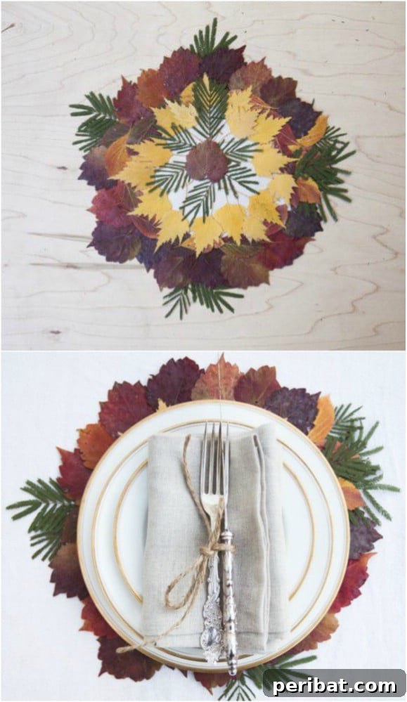 Homemade Fall Leaf Placemats