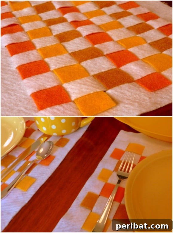 No Sew Felt Thanksgiving Placemats
