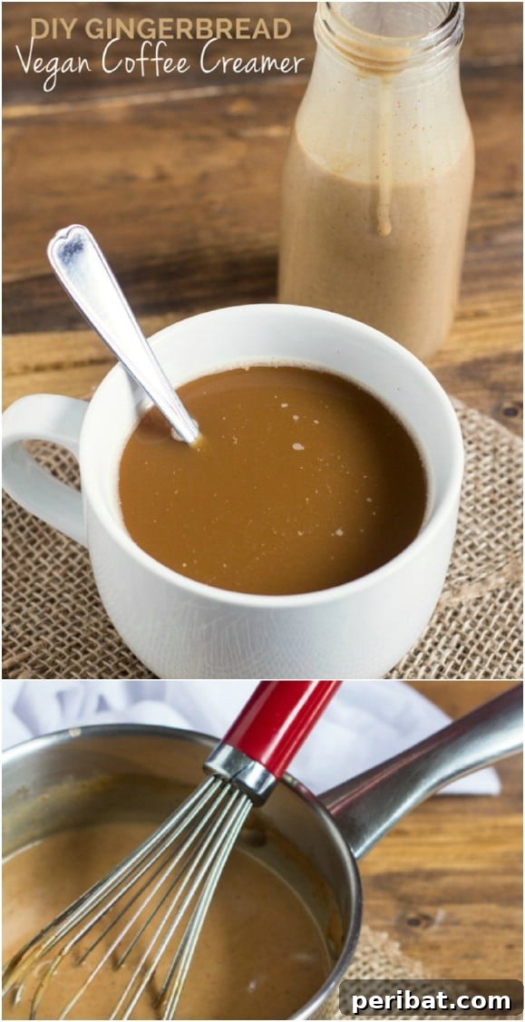 Homemade Gingerbread Coffee Creamer
