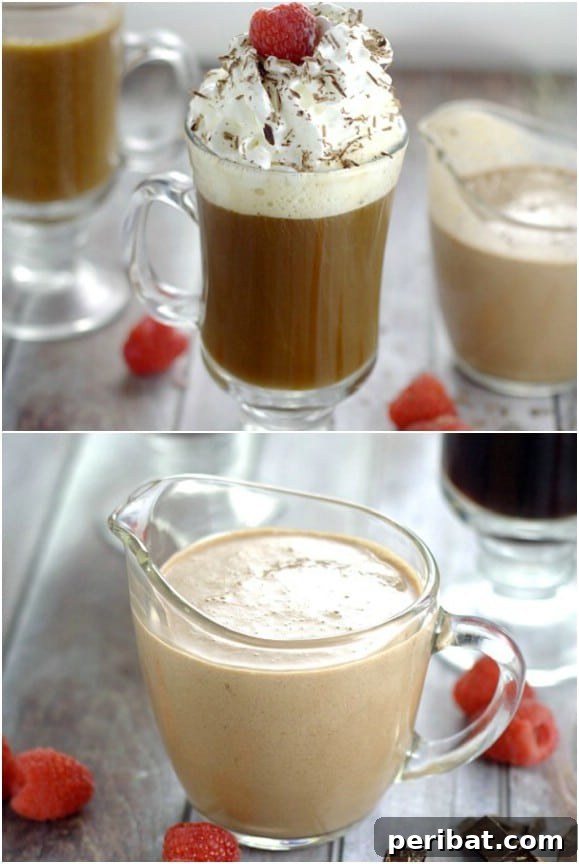 Homemade Chocolate Raspberry Creamer