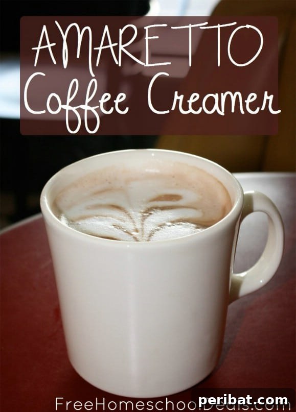 Homemade Amaretto Coffee Creamer