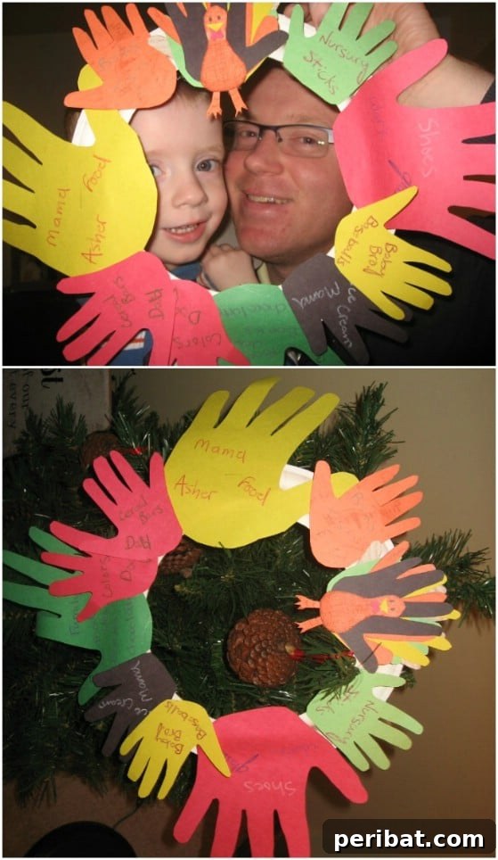 Easy DIY Handprint Wreath