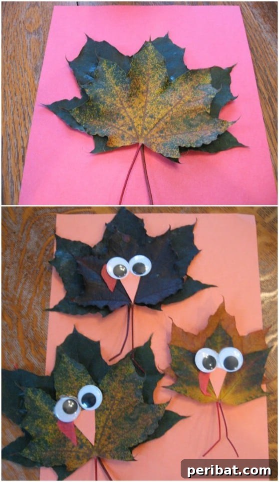 DIY Maple Leaf Turkeys