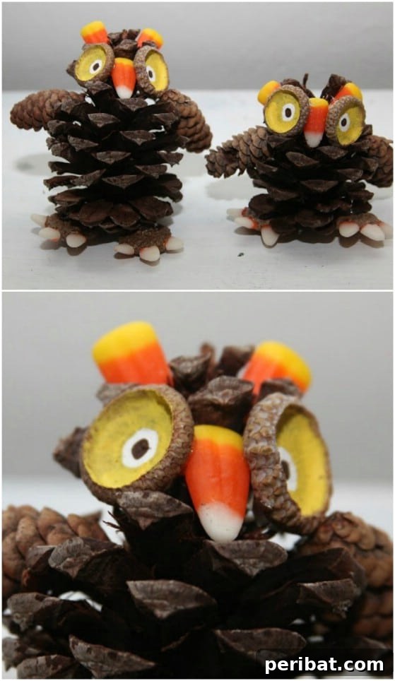 Mini Pinecone Owls