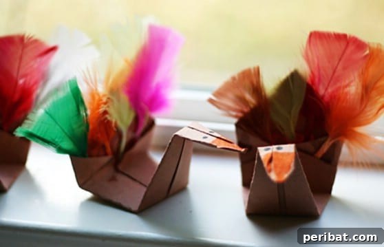 DIY Origami Mini Turkeys