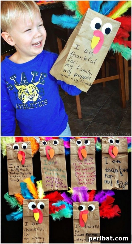 Paper Sack Turkey Puppets