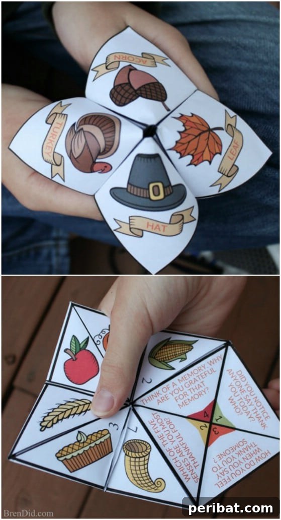 Cute DIY Thanksgiving Cootie Catcher