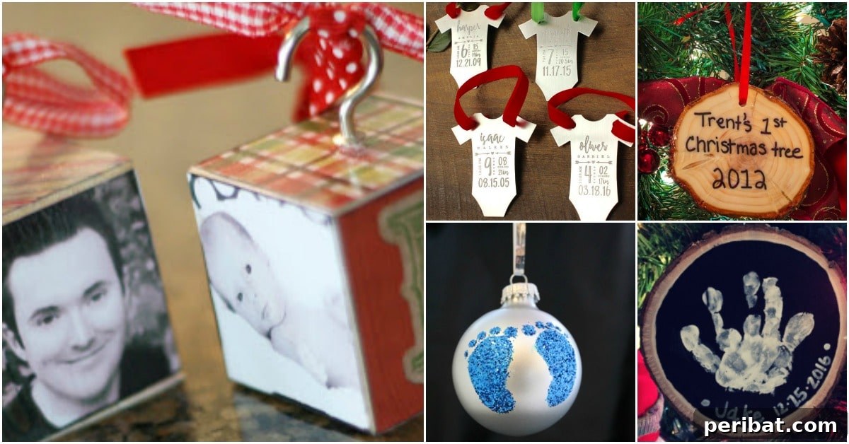 10 Adorable DIY Ornaments to Celebrate Baby's First Christmas 2 10 Memorable DIY Baby’s First Christmas Ornaments