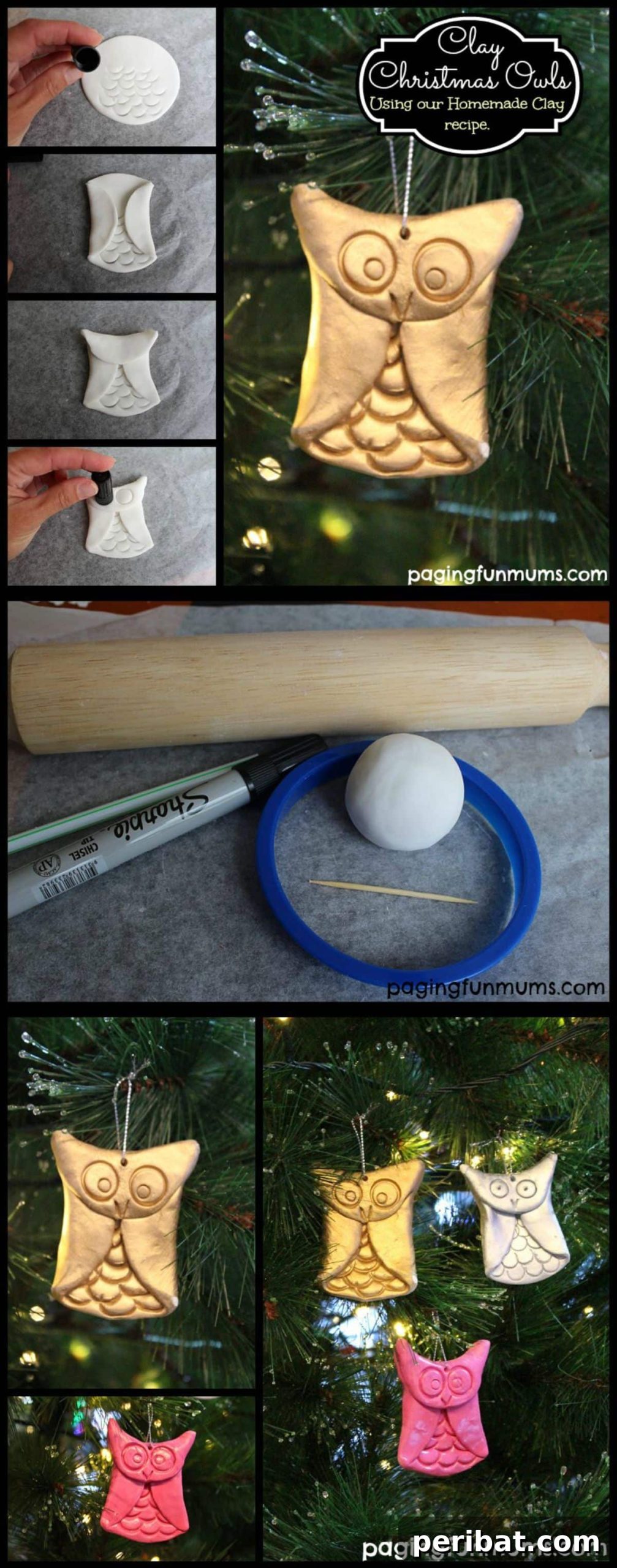 Elevate Your Tree: 13 DIY Clay Christmas Ornaments for Unique Style 4 DIY Clay Christmas Owls