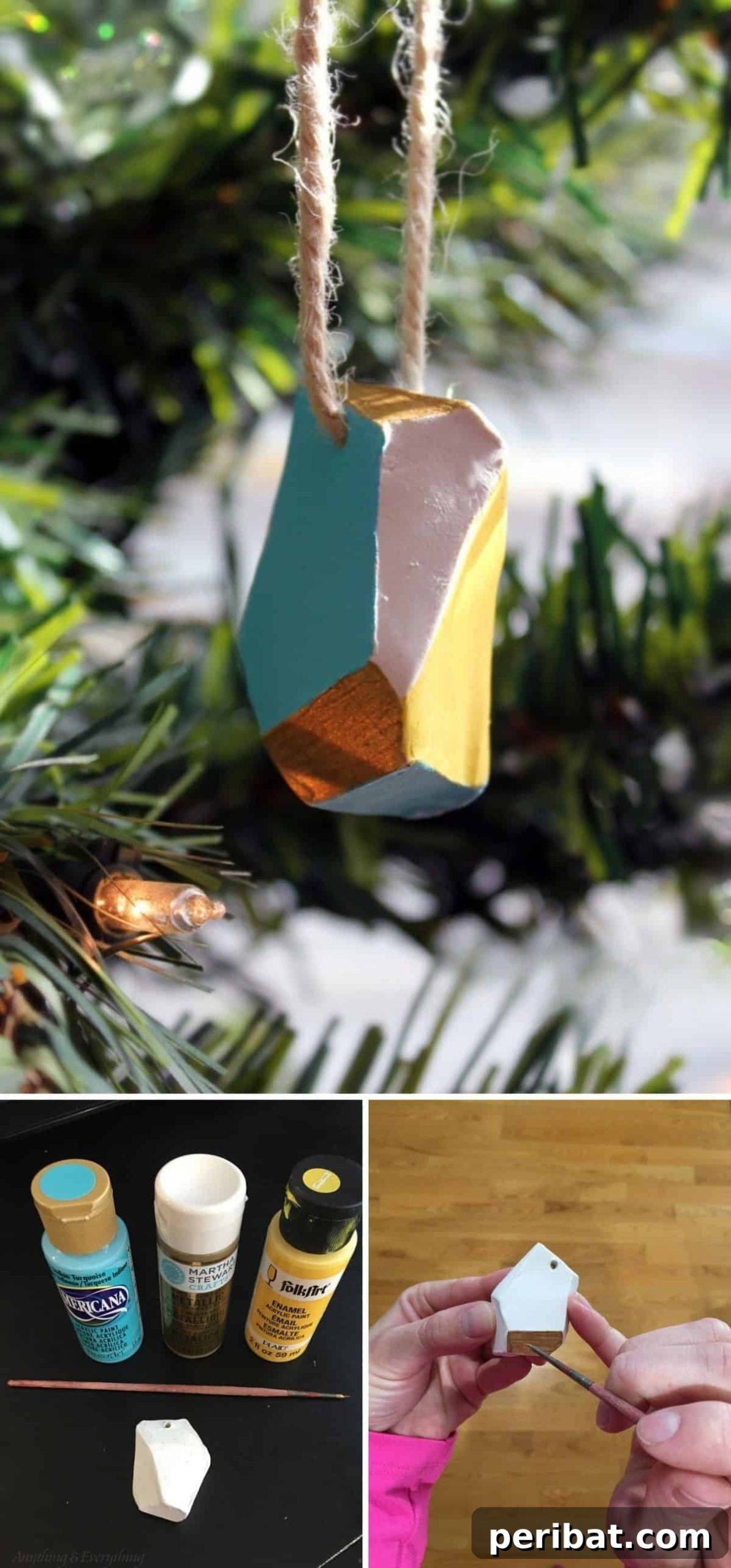 Elevate Your Tree: 13 DIY Clay Christmas Ornaments for Unique Style 9 Geometric Shaped Christmas Ornaments
