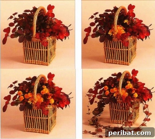 Harvest Chic: Elevate Your Thanksgiving Decor with Creative Basket Ideas 3 DIY Fall Floral Basket