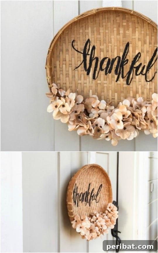 Harvest Chic: Elevate Your Thanksgiving Decor with Creative Basket Ideas 4 Easy DIY Thanksgiving Basket Wreath