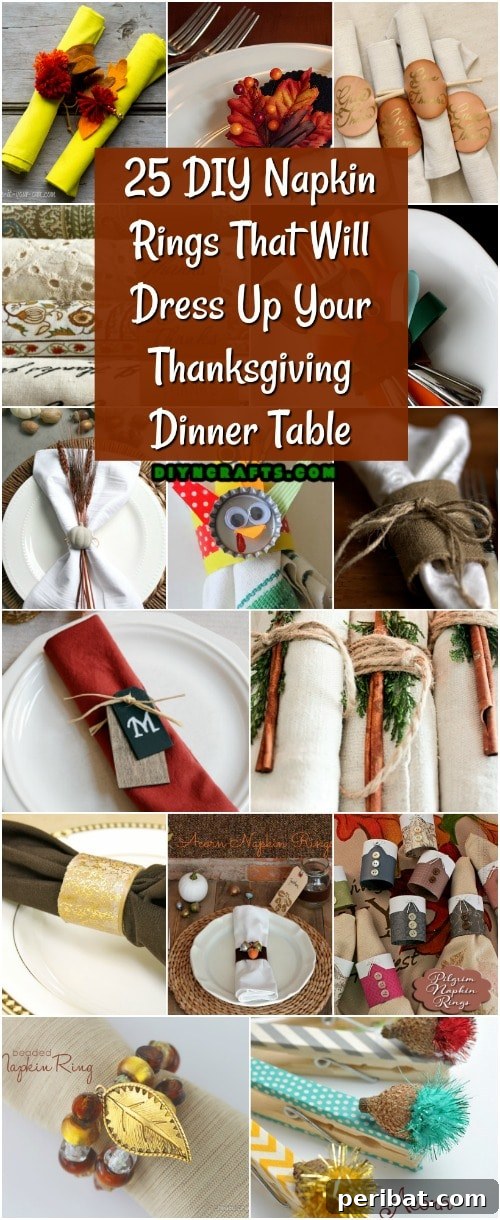 25 DIY Napkin Rings That Will Dress Up Your Thanksgiving Dinner Table