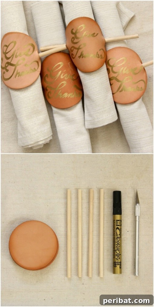DIY Leather Napkin Rings