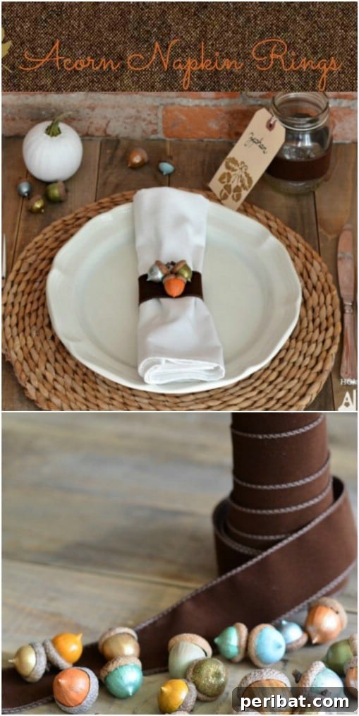 Painted Acorn Napkin Rings