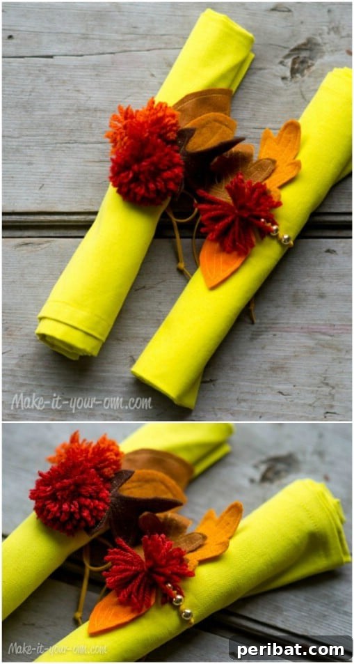 DIY Pom Pom Napkin Rings