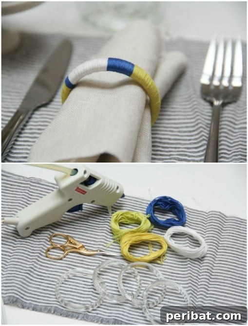 Easy DIY Color Block Napkin Rings