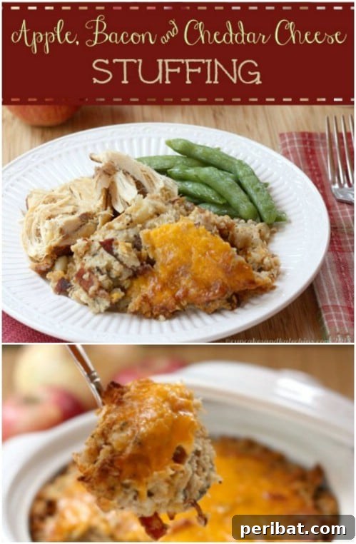 Apple, Bacon and Cheddar Cheese Stuffing