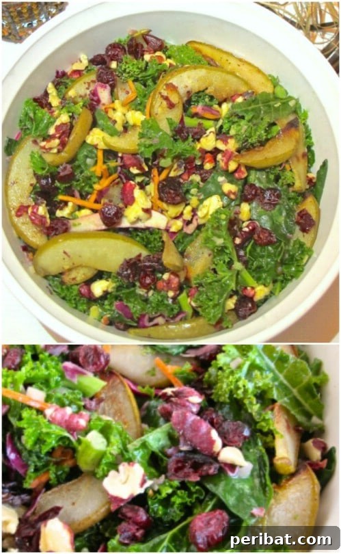 Roasted Pear, Walnut, And Kale Salad