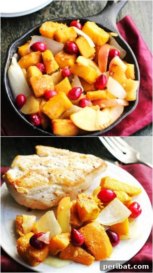 Roasted Pumpkin With Maple Syrup And Apples