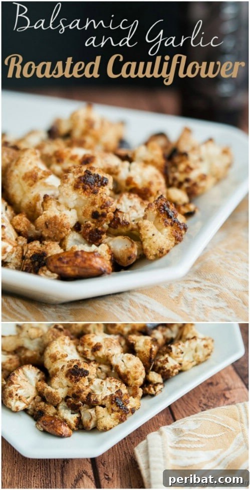 Balsamic Garlic Roasted Cauliflower