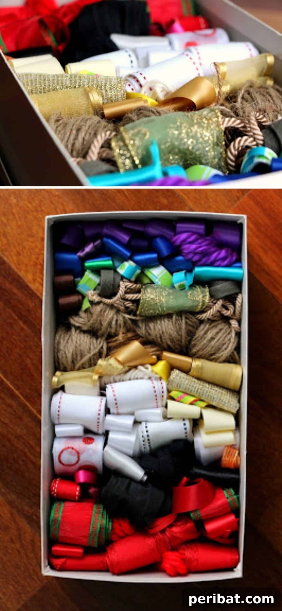 12 Genius Hacks for a Stress-Free Christmas Season 13 Loose Christmas Ribbon Storage