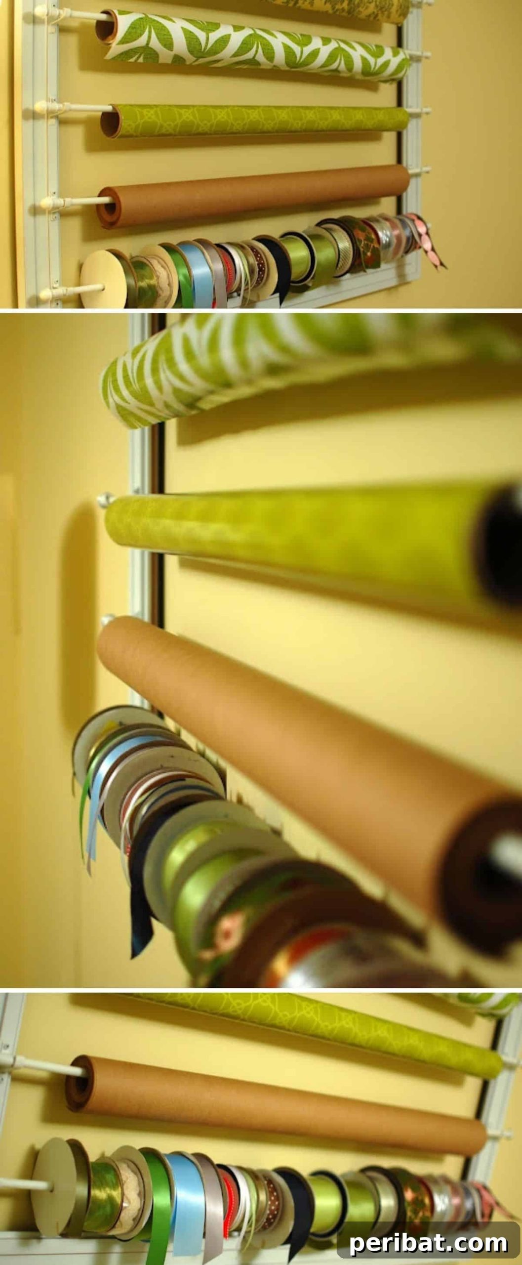 12 Genius Hacks for a Stress-Free Christmas Season 7 DIY Decorative Wrapping Paper Rack