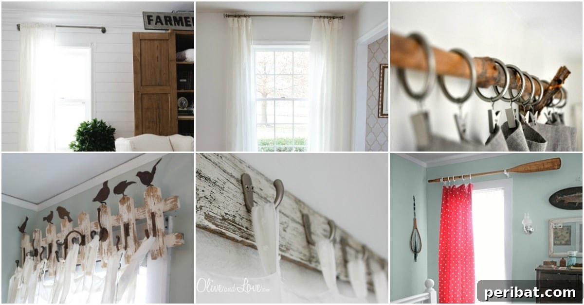 Elevate Your Windows: 16 DIY Curtain Rods and Hooks for Budget-Friendly Chic 2 diy curtain rods