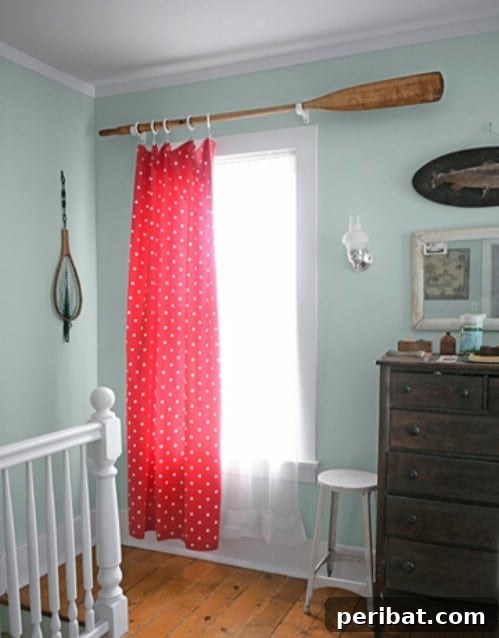 Elevate Your Windows: 16 DIY Curtain Rods and Hooks for Budget-Friendly Chic 14 DIY Upcycled Oar Curtain Rods